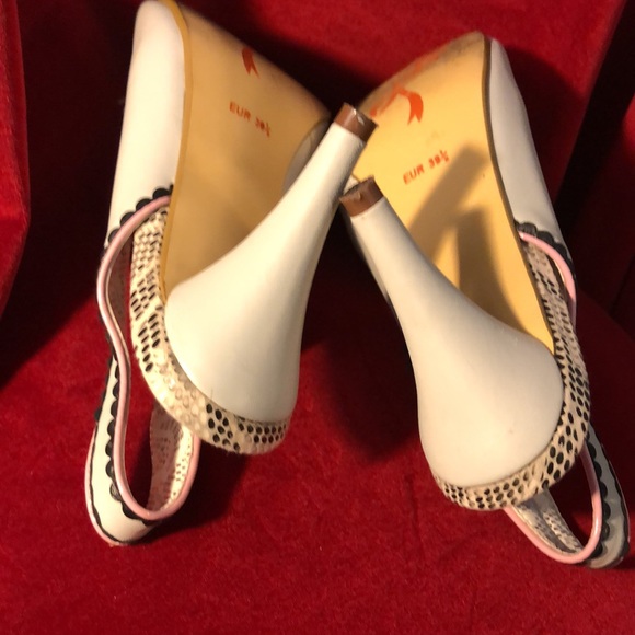 PoeticLicence sz8.5M EUR39.5 Leather OpenToe Heels - Picture 4 of 7